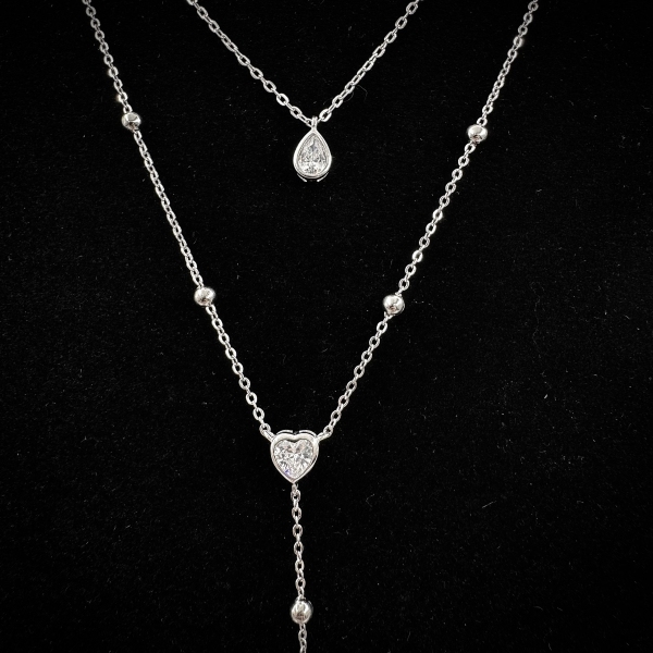 Necklace-cross diamondlite-silver for woman - Image 4