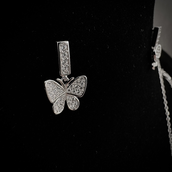 Earrings-butterfly diamondlite-silver for woman