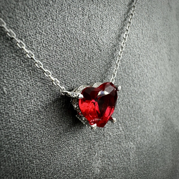 Necklace-diamondlite-red,yellow,white and pink,silver for woman - Image 3