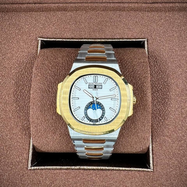 Patek philippe geneve-silver and rose gold-for men-REPLICA