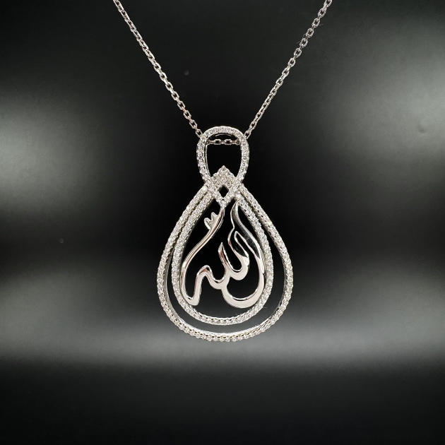 Silver pendant-diamondlite-for woman