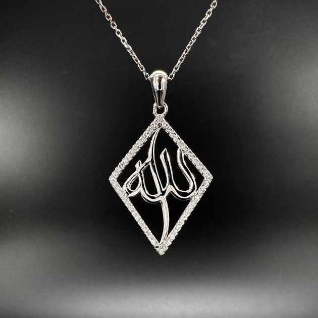 Silver pendant-diamondlite-for woman