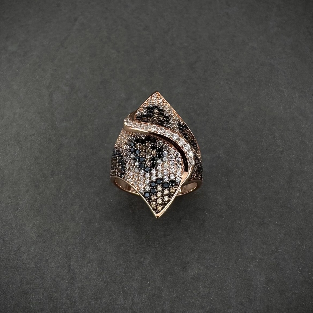 Silver ring-diamondlite-for woman