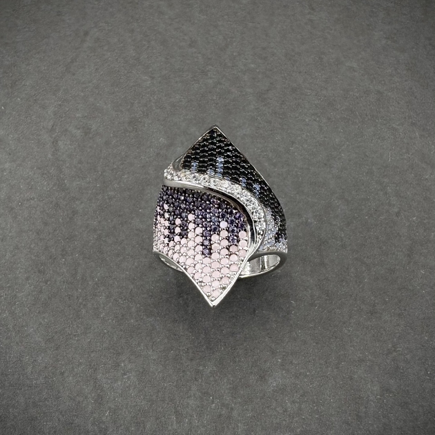 Silver ring-diamondlite-for woman