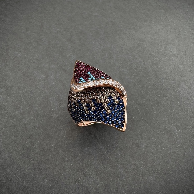 Silver ring-diamondlite-for woman