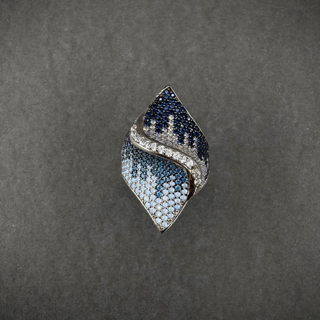 Silver ring-diamondlite-for woman