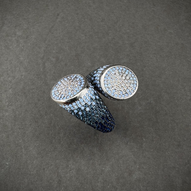 Silver ring-diamondlite-for woman