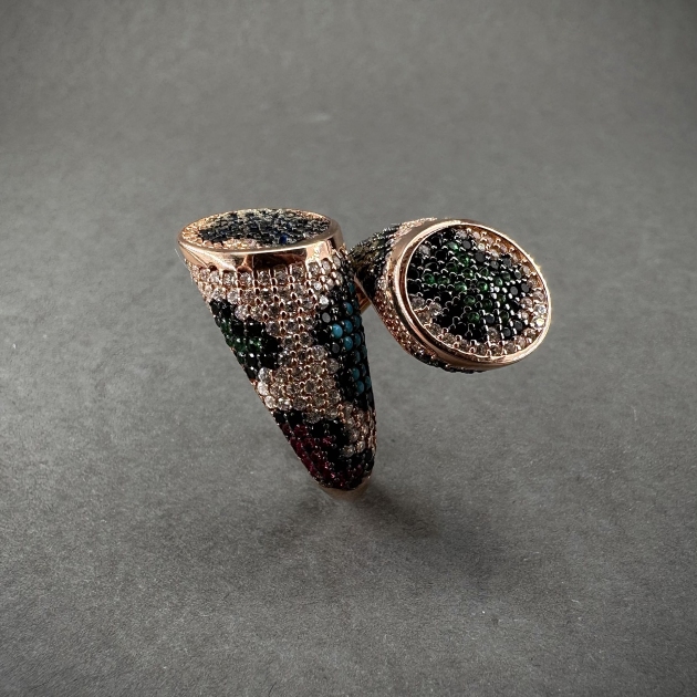 Silver ring-diamondlite-for woman