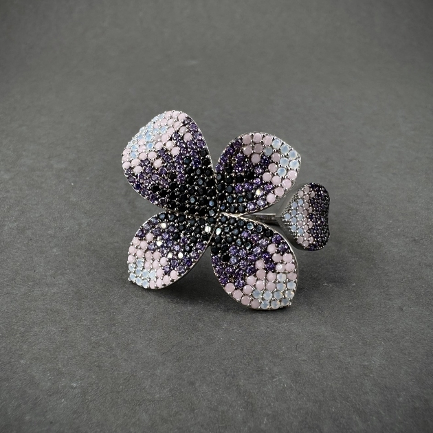 Silver ring-diamondlite-for woman