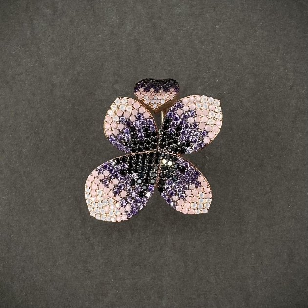 Silver ring-diamondlite-for woman