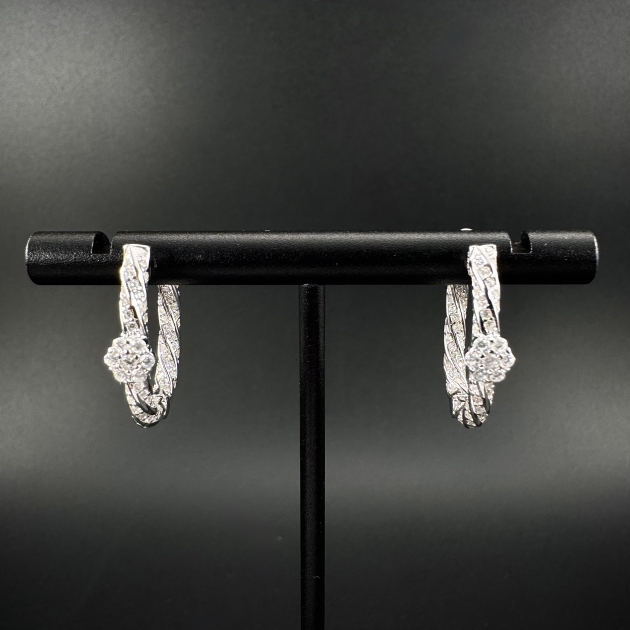 Silver earrings-diamondlite-for woman