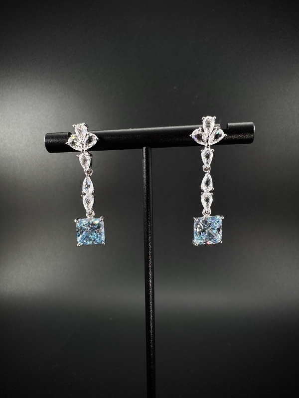 Silver earrings-diamondlite-for woman