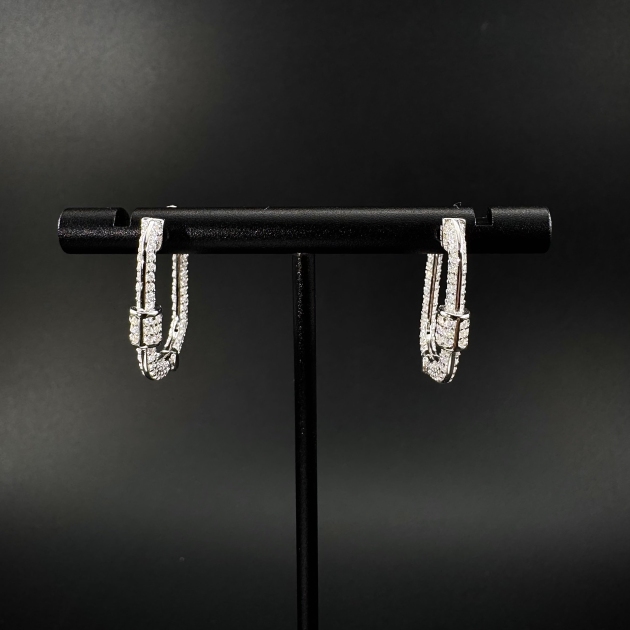 Silver earrings-diamondlite-for woman