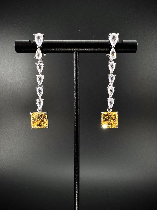 Silver earrings-diamondlite-for woman