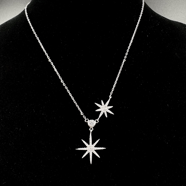 Silver necklace-diamondlite-for woman