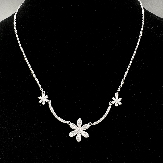 Silver necklace-diamondlite-for woman