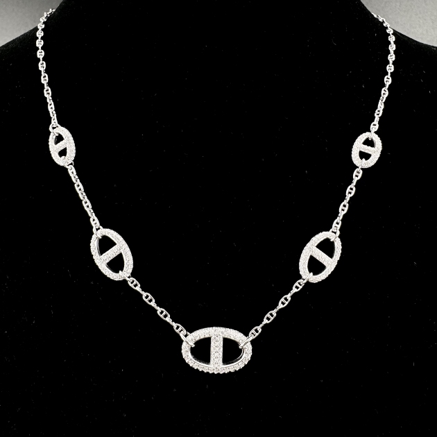 Silver necklace-diamondlite-for woman