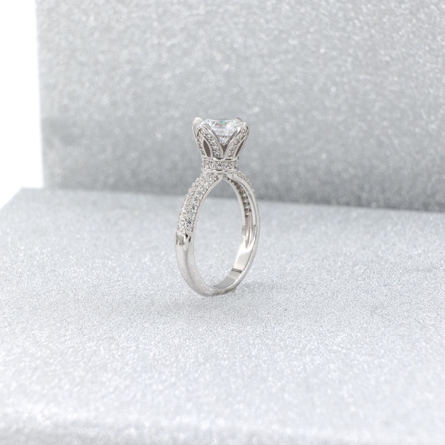 Silver ring-diamondlite-for woman