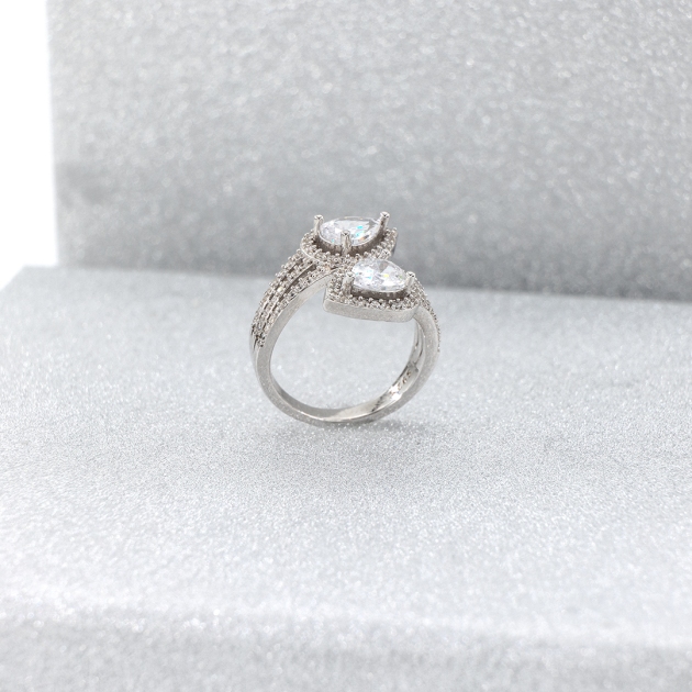 Silver ring-diamondlite-for woman