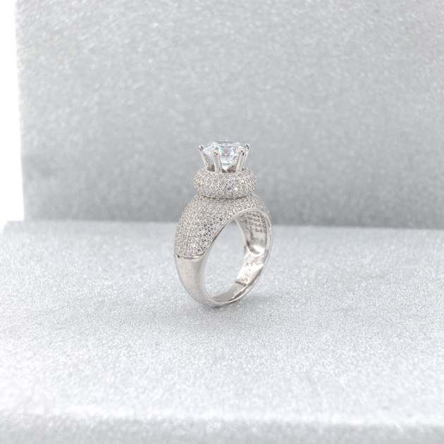 Silver ring-diamondlite-for woman