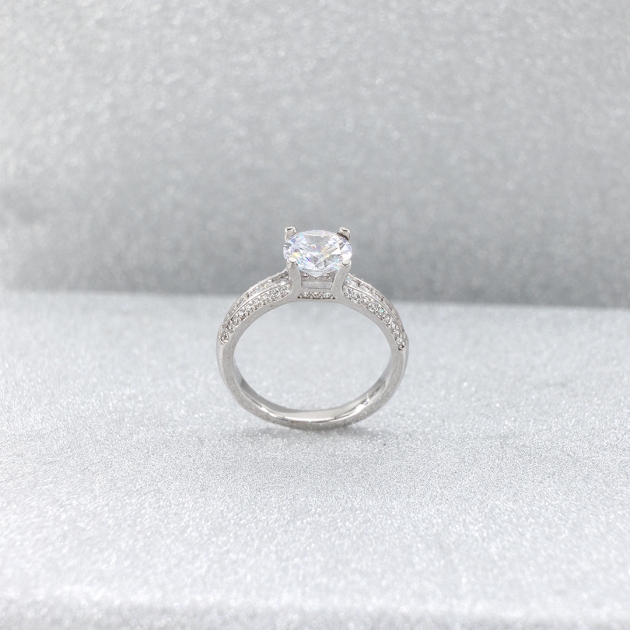 Silver ring-diamondlite-for woman