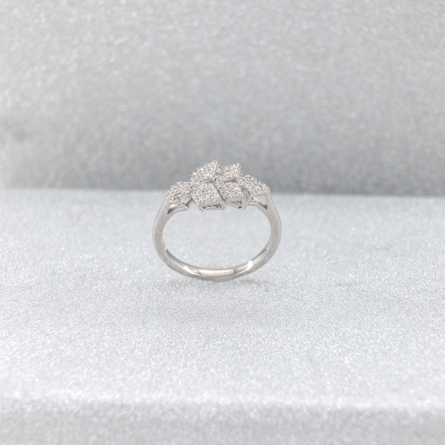 Silver ring-diamondlite-for woman