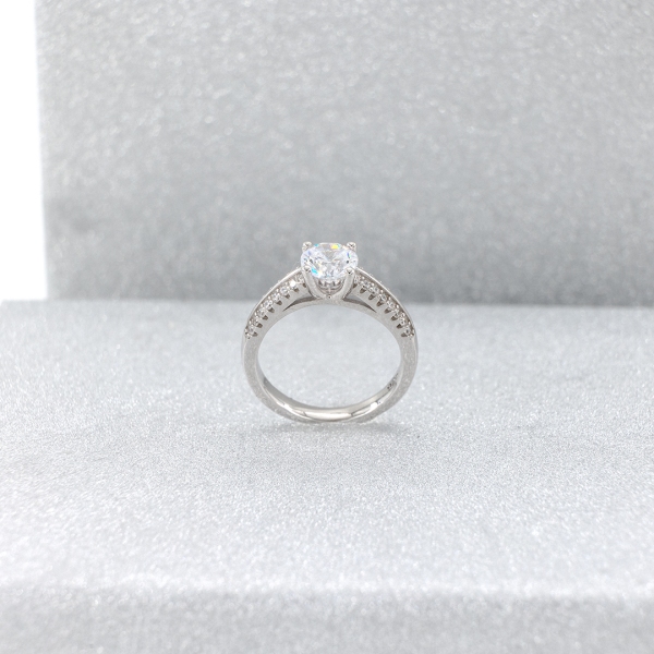 Silver ring-diamondlite-for woman