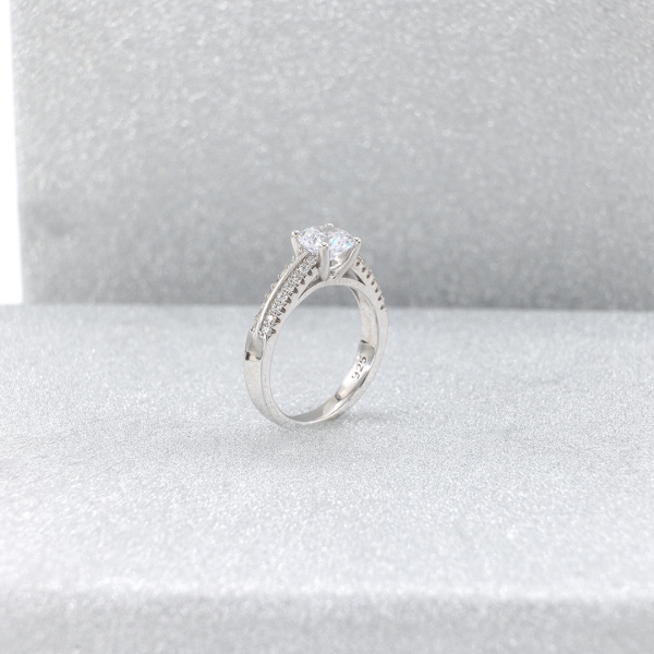 Silver ring-diamondlite-for woman - Image 2