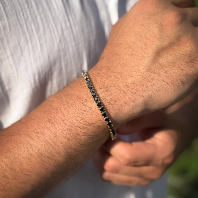 Stainless steel bracelet-diamondlite-for men