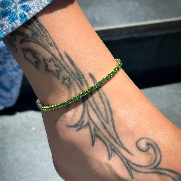 Stainless steel anklet-diamondlite-for woman