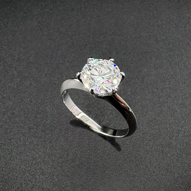Silver ring-moissanite-for woman
