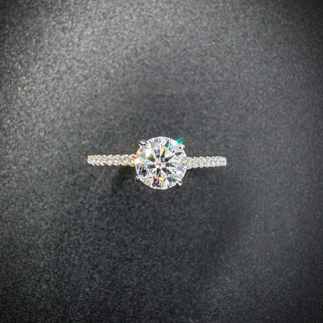 Silver ring-moissanite-for woman
