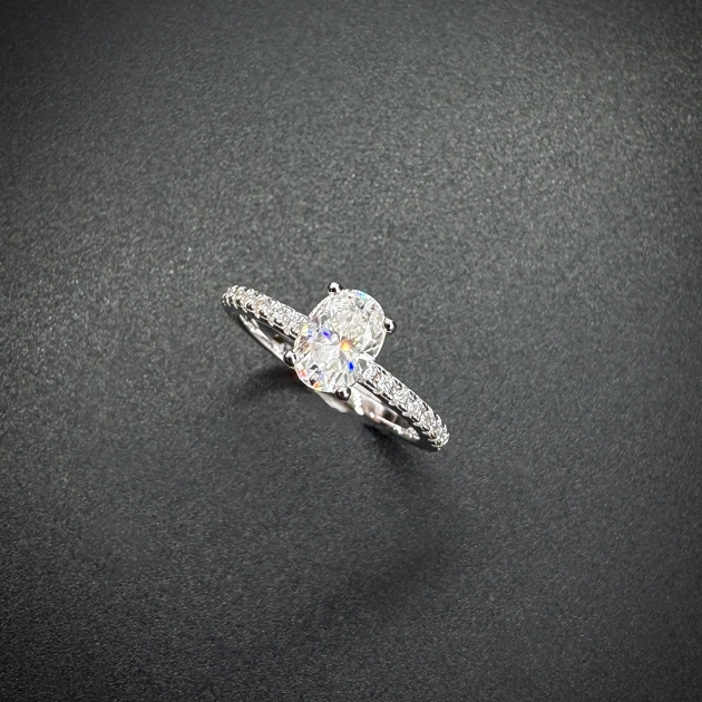Silver ring-moissanite-for woman