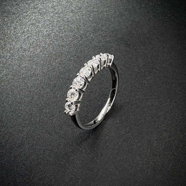 Silver ring-moissanite-for woman