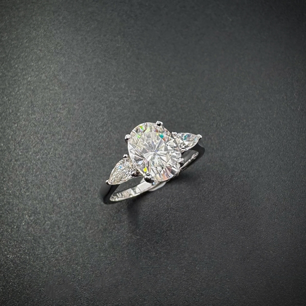 Silver ring-moissanite-for woman