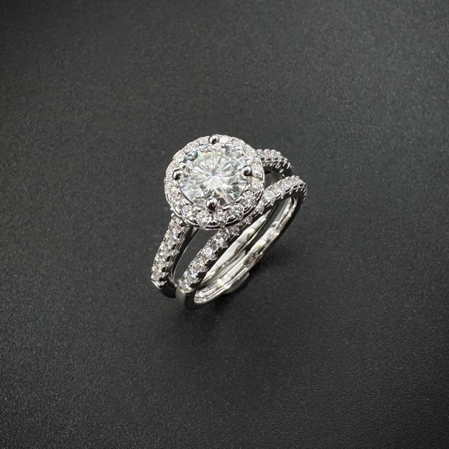 Silver ring-moissanite-for woman