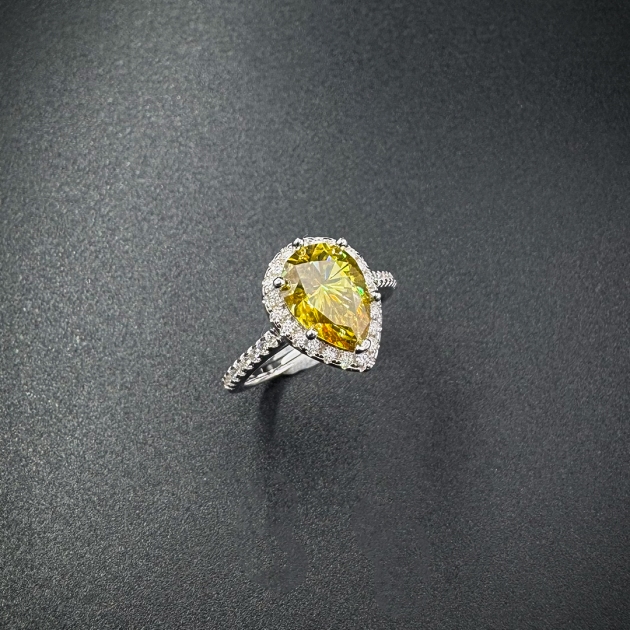 Silver ring-moissanite-for woman