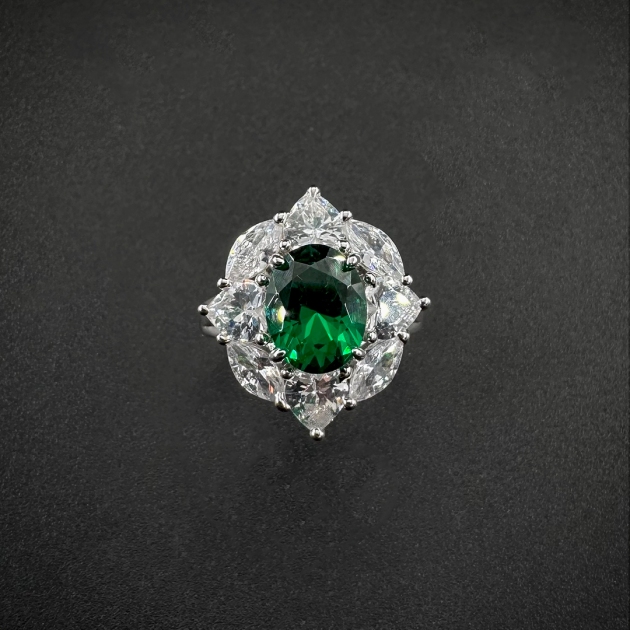 Silver ring-diamondlite-for woman