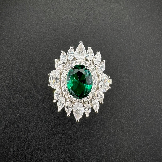 Silver ring-diamondlite-for woman