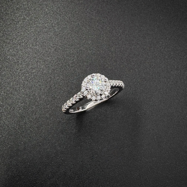 Silver ring-moissanite-for woman