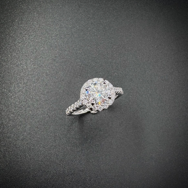 Silver ring-moissanite-for woman