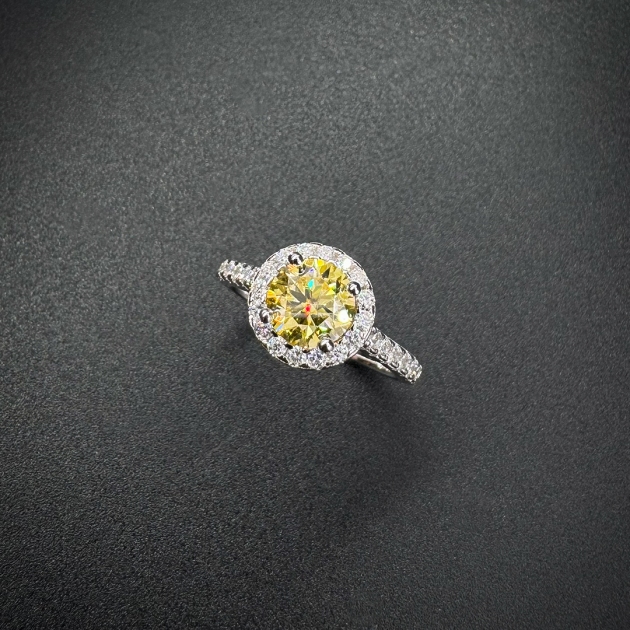 Silver ring-moissanite-for woman