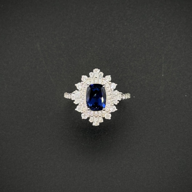 Silver ring-diamondlite-for woman