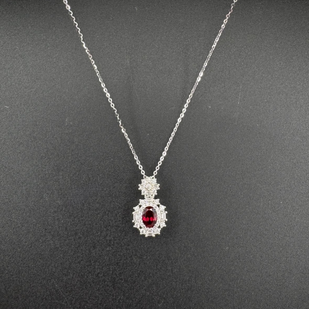 Silver pendant-diamondlite-for woman
