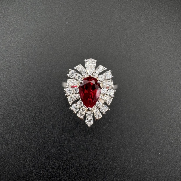 Silver ring-diamondlite-for woman