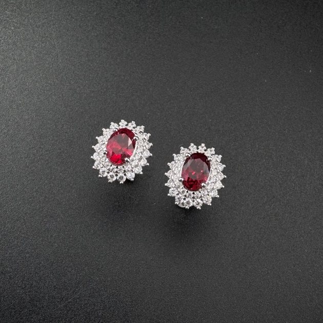 Silver earrings-diamondlite-for woman