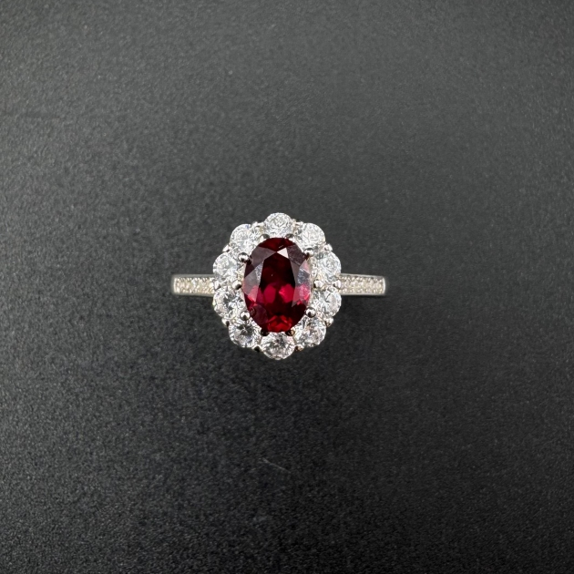 Silver ring-diamondlite-for woman