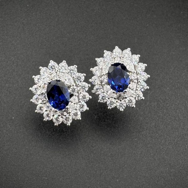 Silver earrings-diamondlite-for woman