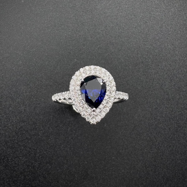 Silver ring-diamondlite-for woman