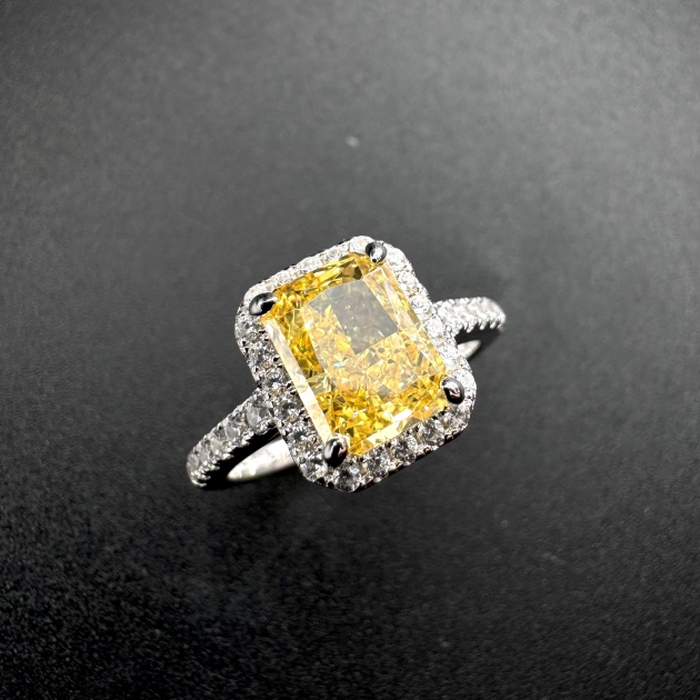 Silver ring-diamondlite-for woman